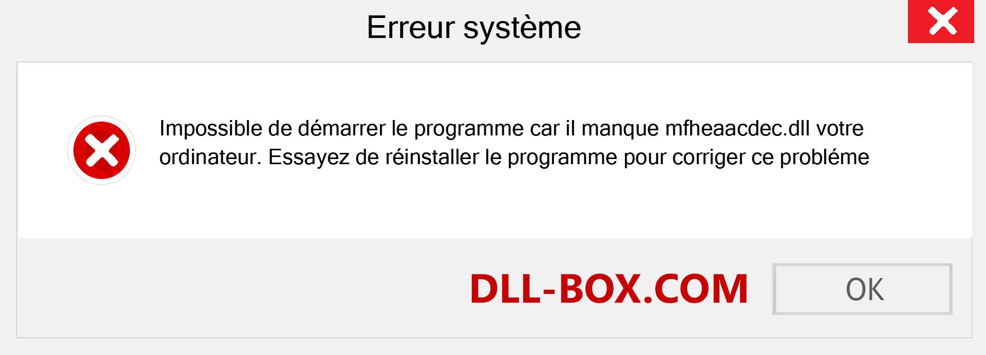 Le fichier mfheaacdec.dll est manquant ?. Télécharger pour Windows 7, 8, 10 - Correction de l'erreur manquante mfheaacdec dll sur Windows, photos, images